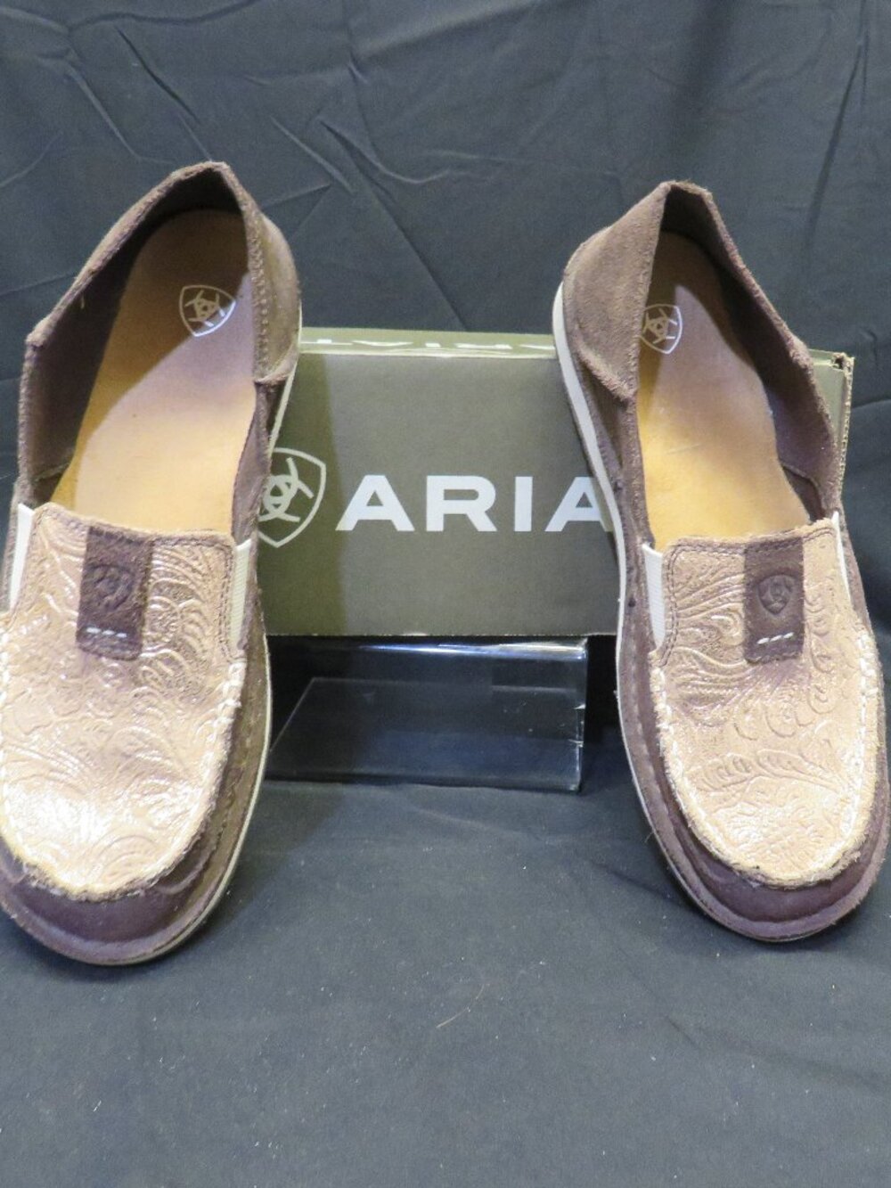 Ariat Cruiser Azteca Shoes Womens 8.5 B M Loafers Brown Leather Lower 10042528